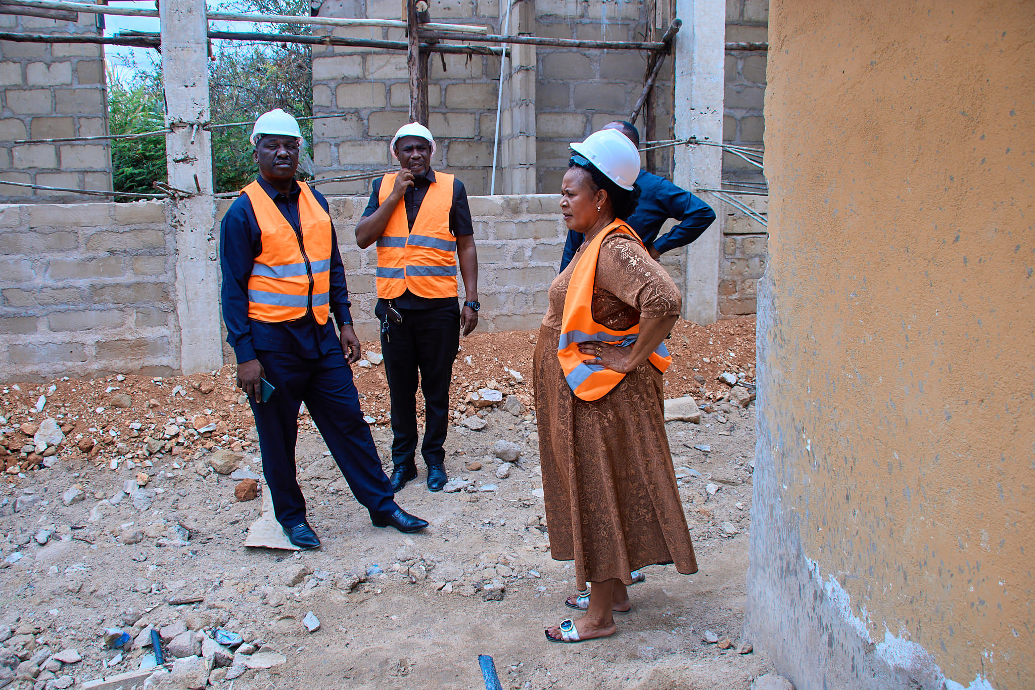 Presiding Bishop at building site